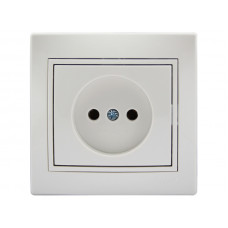 Розетка без заземления LEZARD Mira белый