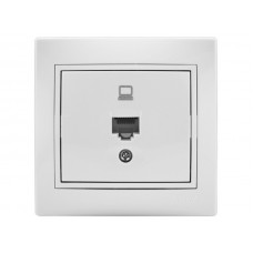 Розетка компьютерная LEZARD Mira белый