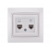 Розетка компьютер+телефон LEZARD Mira белый