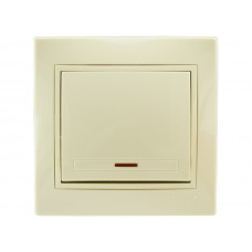 Выключатель с подсветкой LEZARD Mira крем