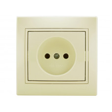 Розетка без заземления LEZARD Mira крем