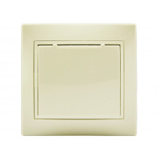 Розетка с заземлением с крышкой LEZARD Mira крем