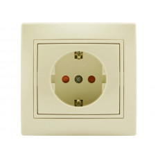 Розетка с защитой от детей LEZARD Mira крем