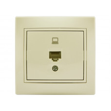 Розетка компьютерная LEZARD Mira крем