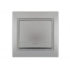 Выключатель LEZARD Mira металлик серый