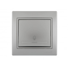 Кнопка звонка LEZARD Mira металлик серый