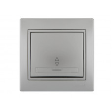 Выключатель проходной LEZARD Mira металлик серый