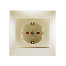 Розетка с защитой от детей LEZARD Mira жемчужно-белый перламутр