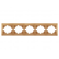 Рамка 5-ая горизонтальная б/вст LEZARD Mira светло-коричневый перламутр