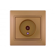 Розетка ТВ прохідна LEZARD Mira світло-коричневий перламутр