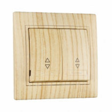 Выключатель двойной проходной LEZARD Mira дуб отбеленный матовый