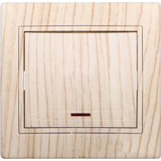 Выключатель с подсветкой LEZARD Mira дуб отбеленный матовый