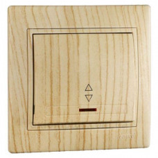 Выключатель проходной LEZARD Mira дуб отбеленный матовый