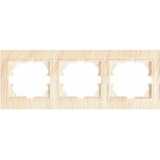 Рамка 3-я горизонтальная б/вст LEZARD Mira дуб отбеленный матовый