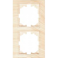 Рамка 2-я вертикальная б/вст LEZARD Mira дуб отбеленный матовый