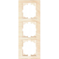 Рамка 3-я вертикальная б/вст LEZARD Mira дуб отбеленный матовый