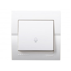 Кнопка звонка внутренняя одноклавишная LEZARD Deriy белый