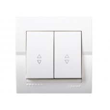 Выключатель проходной двойной LEZARD Deriy белый