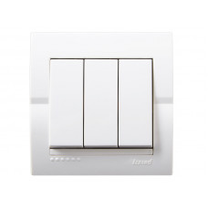 Выключатель тройной lezard Deriy белый LEZARD Deriy белый