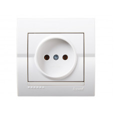 Розетка без заземления LEZARD Deriy белый