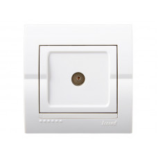 Розетка ТВ прохідна LEZARD Deriy білий