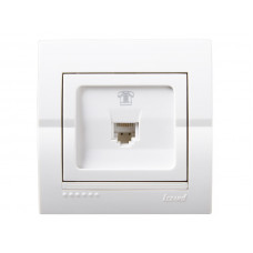 Розетка телефонная евро LEZARD Deriy белый