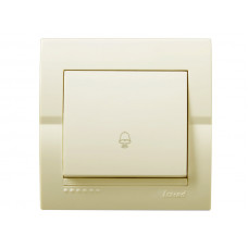 Кнопка звонка внутренняя одноклавишная LEZARD Deriy крем