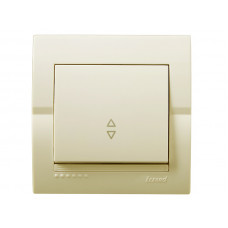 Выключатель проходной LEZARD Deriy крем