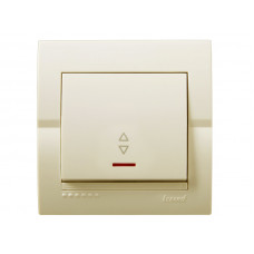 Выключатель проходной с подсветкой LEZARD Deriy крем