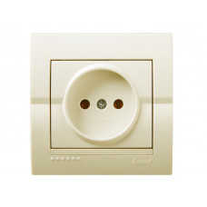 Розетка без заземления LEZARD Deriy крем