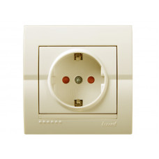 Розетка с защитой от детей LEZARD Deriy крем
