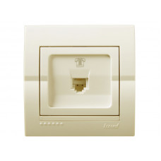 Розетка телефонная евро LEZARD Deriy крем