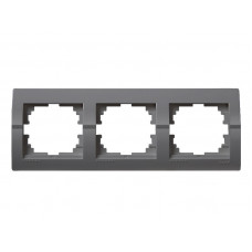 Рамка 3-ая горизонтальная LEZARD Deriy графит