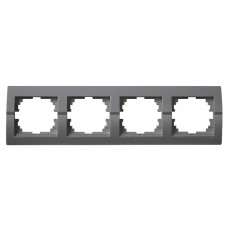 Рамка 4-ая горизонтальная LEZARD Deriy графит