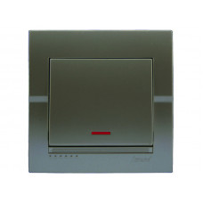 Выключатель с подсветкой LEZARD жемчужно-белый перламутр