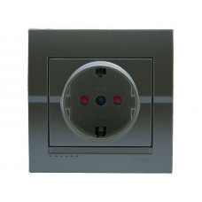 Розетка с защитой от детей LEZARD Deriy графит