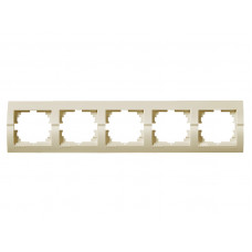 Рамка 5-ая горизонтальная LEZARD Deriy жемчужно-белый перламутр