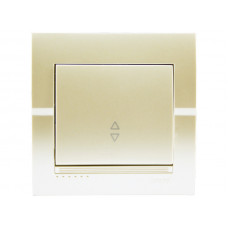 Выключатель проходной LEZARD жемчужно-белый перламутр