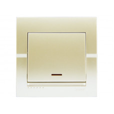 Выключатель с подсветкой LEZARD Deriy графит