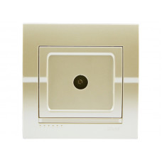 Розетка ТВ прохідна LEZARD Deriy перлинно-білий перламутр