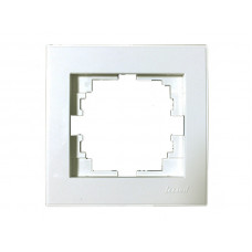 Рамка для розеток / выключателей 1-ая LEZARD Rain белый