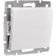Выключатель одноклавишный LEZARD Rain белый  (без рамки)