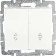 Выключатель двойной проходной LEZARD Rain белый