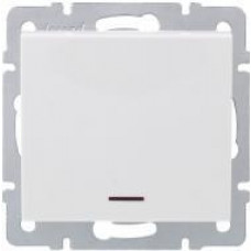 Выключатель с подсветкой LEZARD Rain белый (без рамки)