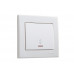 Выключатель проходной с подсветкой LEZARD Rain белый (без рамки)