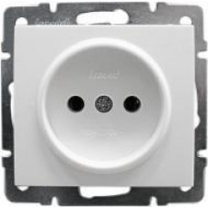 Розетка без заземления LEZARD Rain белый (без рамки)