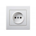 Розетка без заземления LEZARD Rain белый (без рамки)