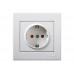Розетка с защитой от детей LEZARD Rain белый (без рамки)
