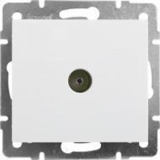 Розетка TV проходная LEZARD Rain белый (без рамки)