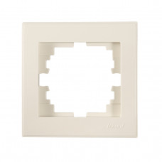 Рамка для розеток / выключателей 1-ая LEZARD Rain крем
